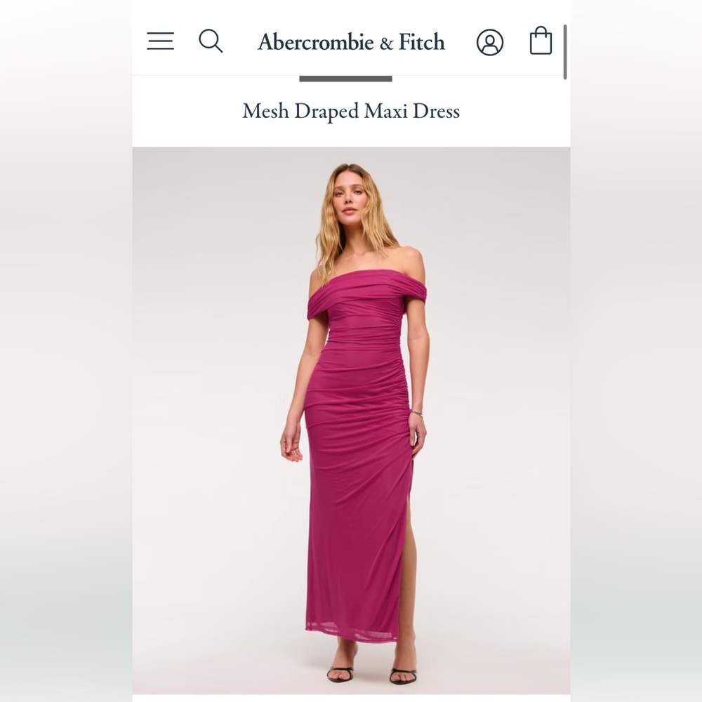 Abercrombie & Fitch Strapless Magenta Dress